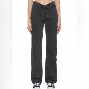 Ksubi Undone Playback Navanas Jeans Size 32 Black Baggy Wide Leg Rebel Denim